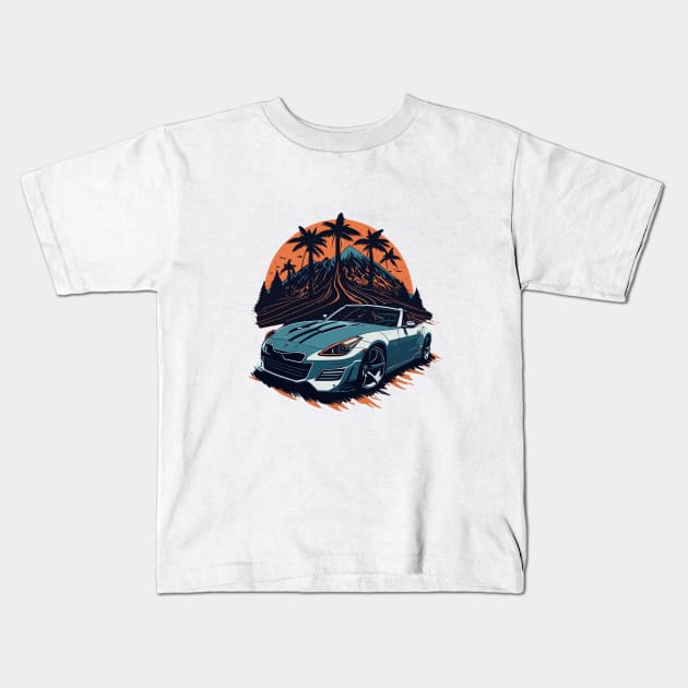 Nissan 370z Vintage Car Kids T-Shirt by Cruise Dresses